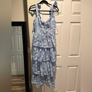 Lulu's Light Blue Smocked Dress